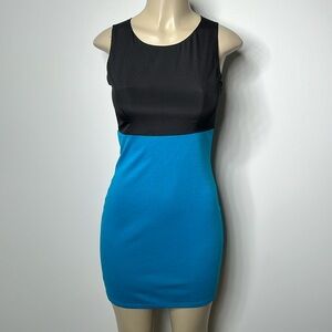 Mac + Jac small black and blue dress